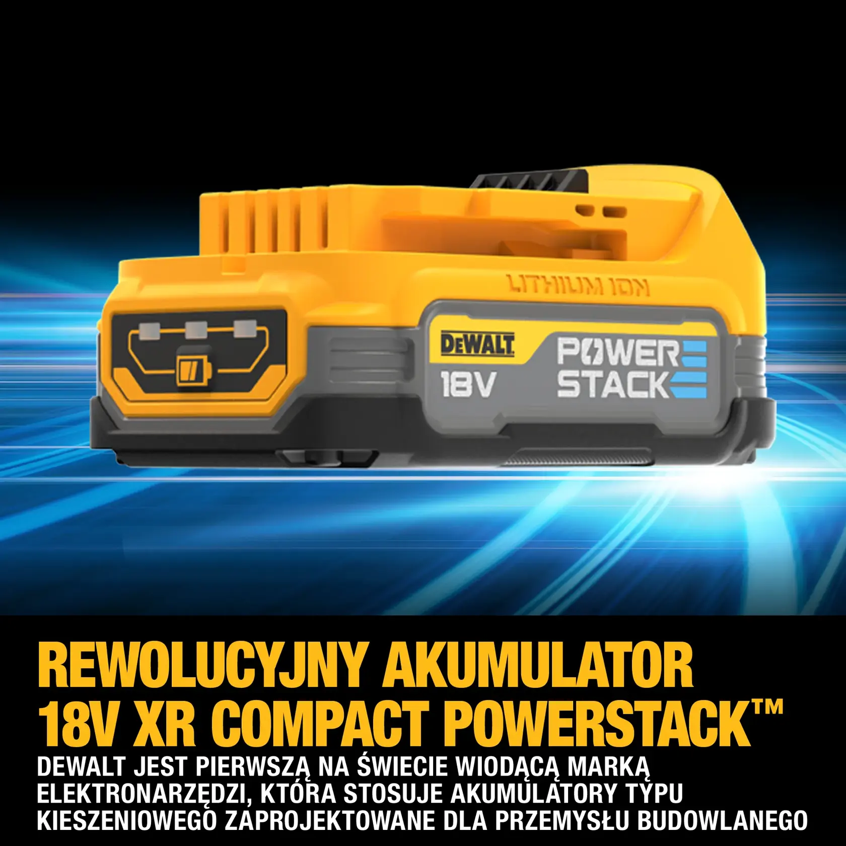 Set de martillo rotativo DEWALT DCH172E2T, que incluye la herramienta, dos baterías Powerstack, un cargador multi-voltaje y un maletín TSTAK negro y amarillo. Los artículos se muestran juntos con un gráfico informativo de producto en español arriba.