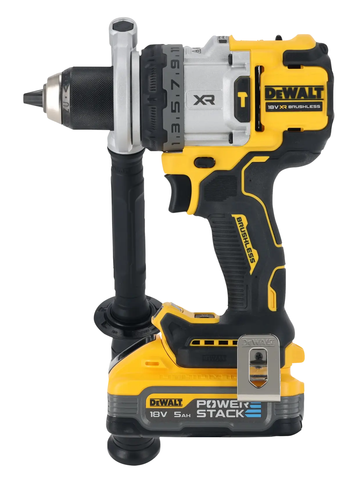 Wiertarko-wkrętarka udarowa Premium 18V XR z silnikiem bezszczotkowym - 2 x akumulator 5.0 Ah POWERSTACK™