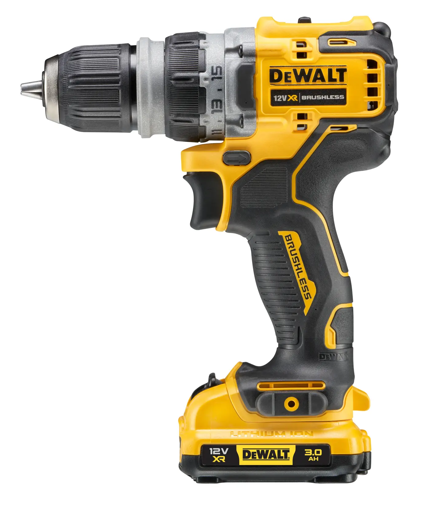 Bezszczotkowa wiertarko-wkrętarka wielogłowicowa - z dwoma akumulatorami 3 Ah DEWALT® 12 V XR®