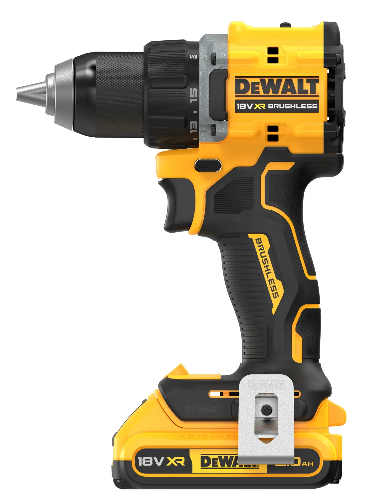 18V XR Wiertarko-wkrętarka kompaktowa bezszczotkowa - 2 x 4Ah