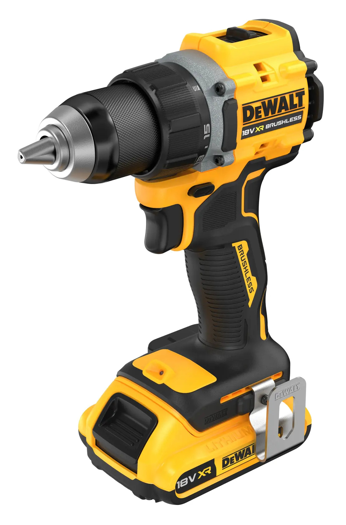 18V XR Wiertarko-wkrętarka kompaktowa bezszczotkowa - 2 x 4Ah