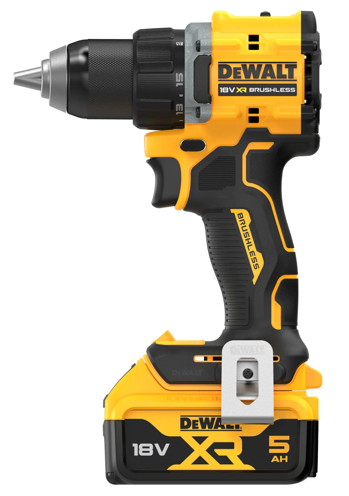 18V XR Wiertarko-wkrętarka kompaktowa bezszczotkowa- 2 x 5Ah