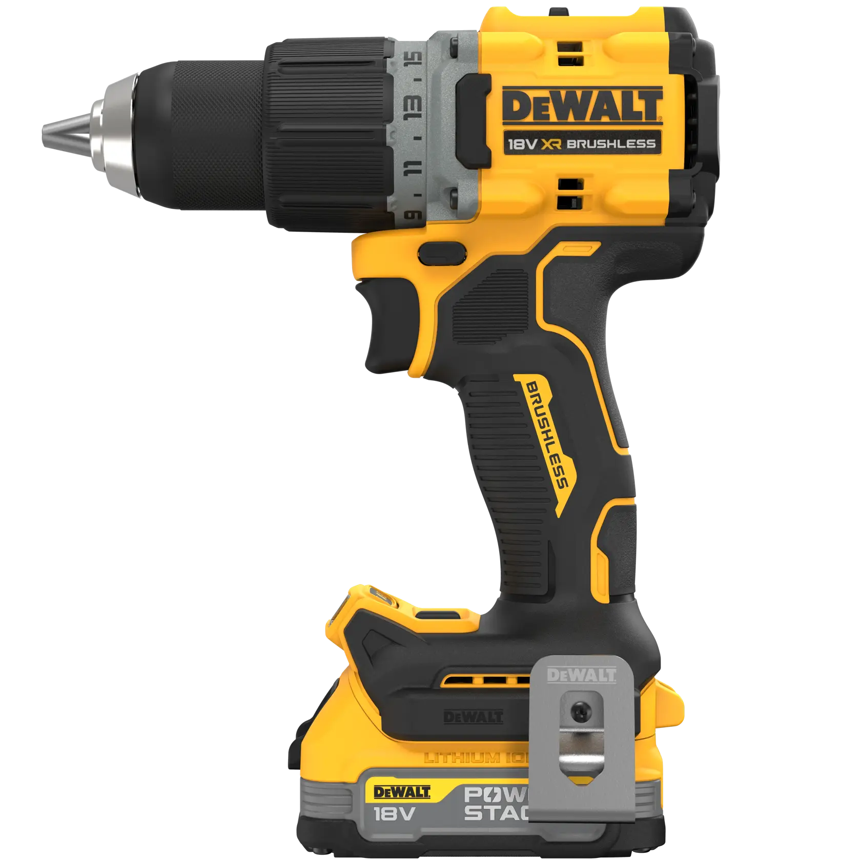 Bezszczotkowa wiertarko-wkrętarka - 1 akumulator POWERSTACK™ 1,7 Ah DEWALT® 18 V XR®