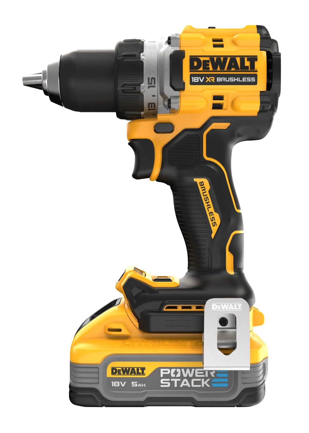 18V XR Bezszczotkowa wiertarko-wkrętarka - 2 X POWERSTACK™ 5AH