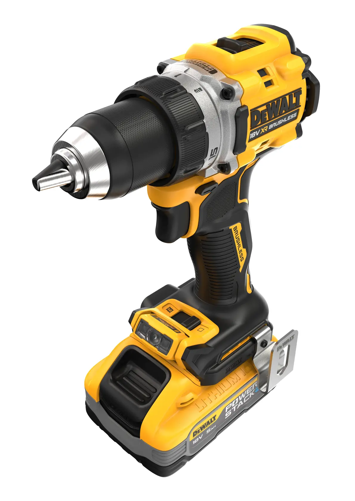 18V XR Bezszczotkowa wiertarko-wkrętarka - 2 X POWERSTACK™ 5AH