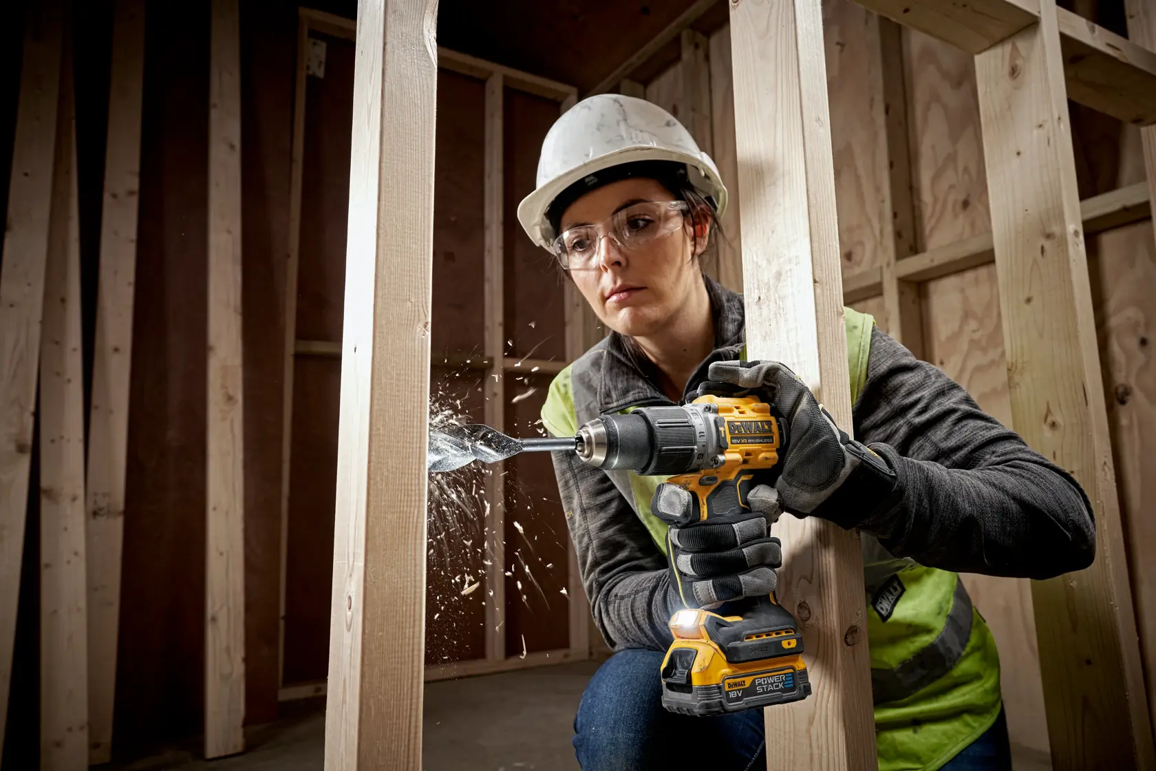 Bezszczotkowa wiertarko-wkrętarka - 1 akumulator POWERSTACK™ 1,7 Ah DEWALT® 18 V XR®