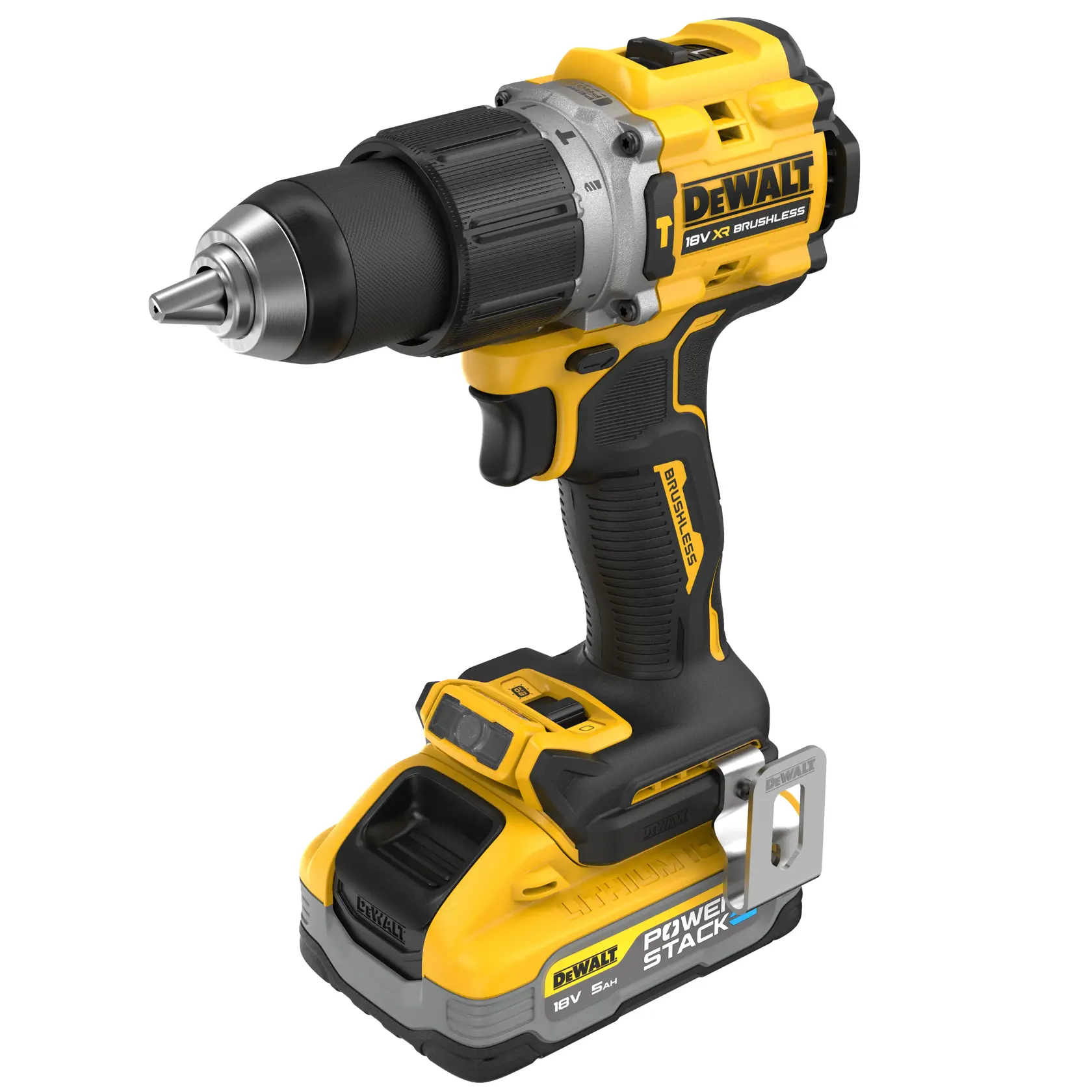 18 V XR Bezszczotkowa wiertarko-wkrętarka z udarem — 2 X POWERSTACK™ 5 AH