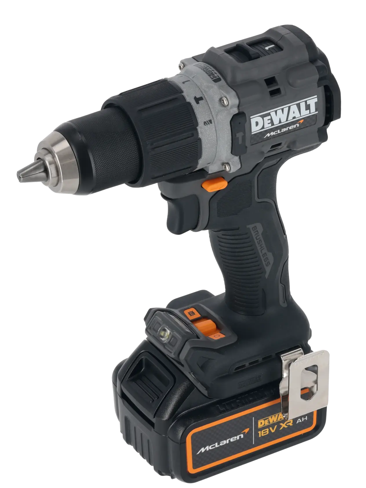 Wiertarko-wkrętarka z udarem z silnikiem bezszczotkowym DEWALT® x McLaren F1 Team 18V XR - 1 x 4AH