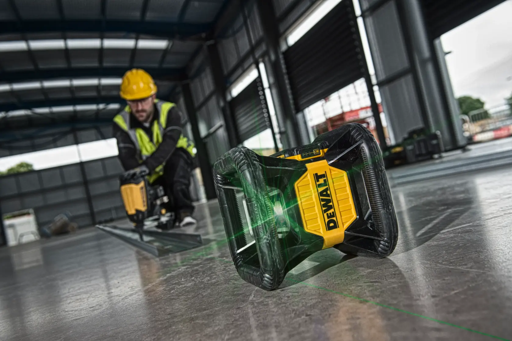 18V Laser rotacyjny zielony
