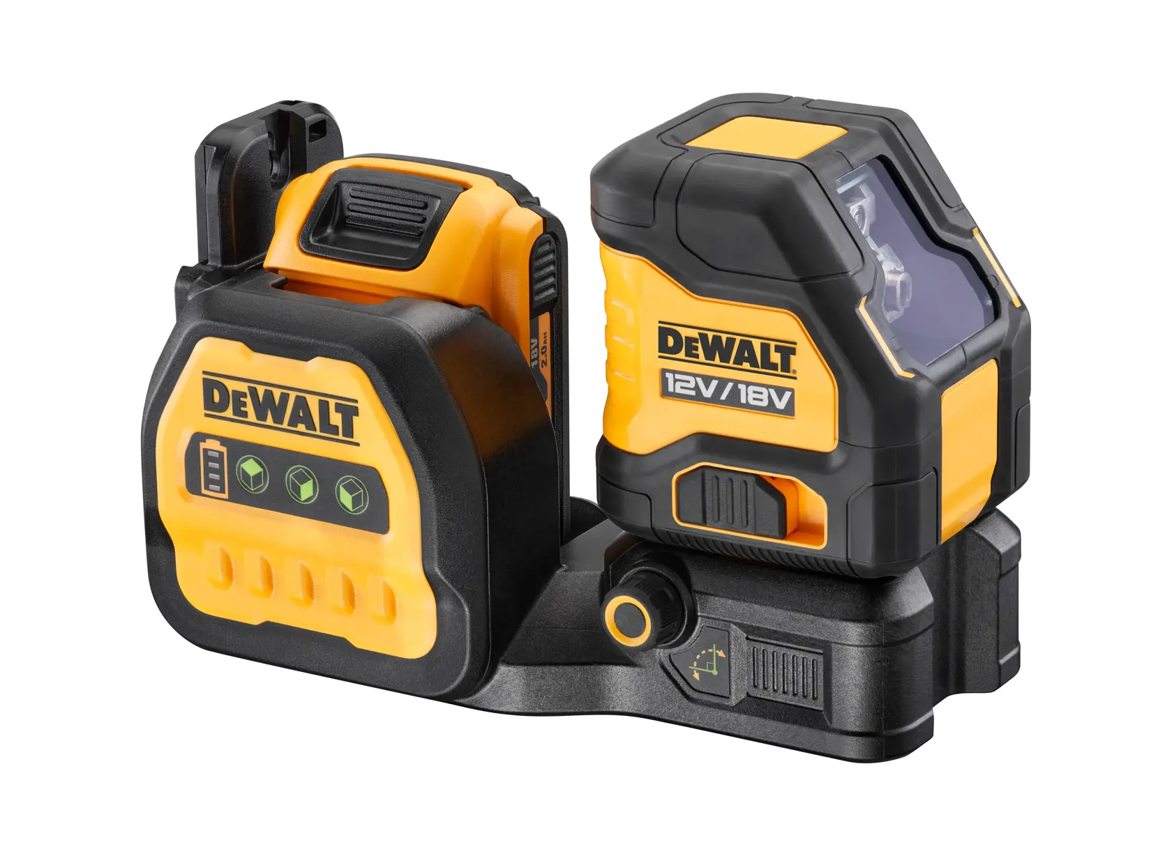 Zestaw z laserem krzyżowym o zielonej wiązce DEWALT® 12/18 V