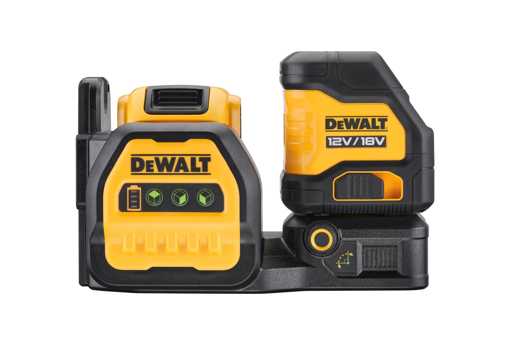 Zestaw z laserem krzyżowym o zielonej wiązce DEWALT® 12/18 V