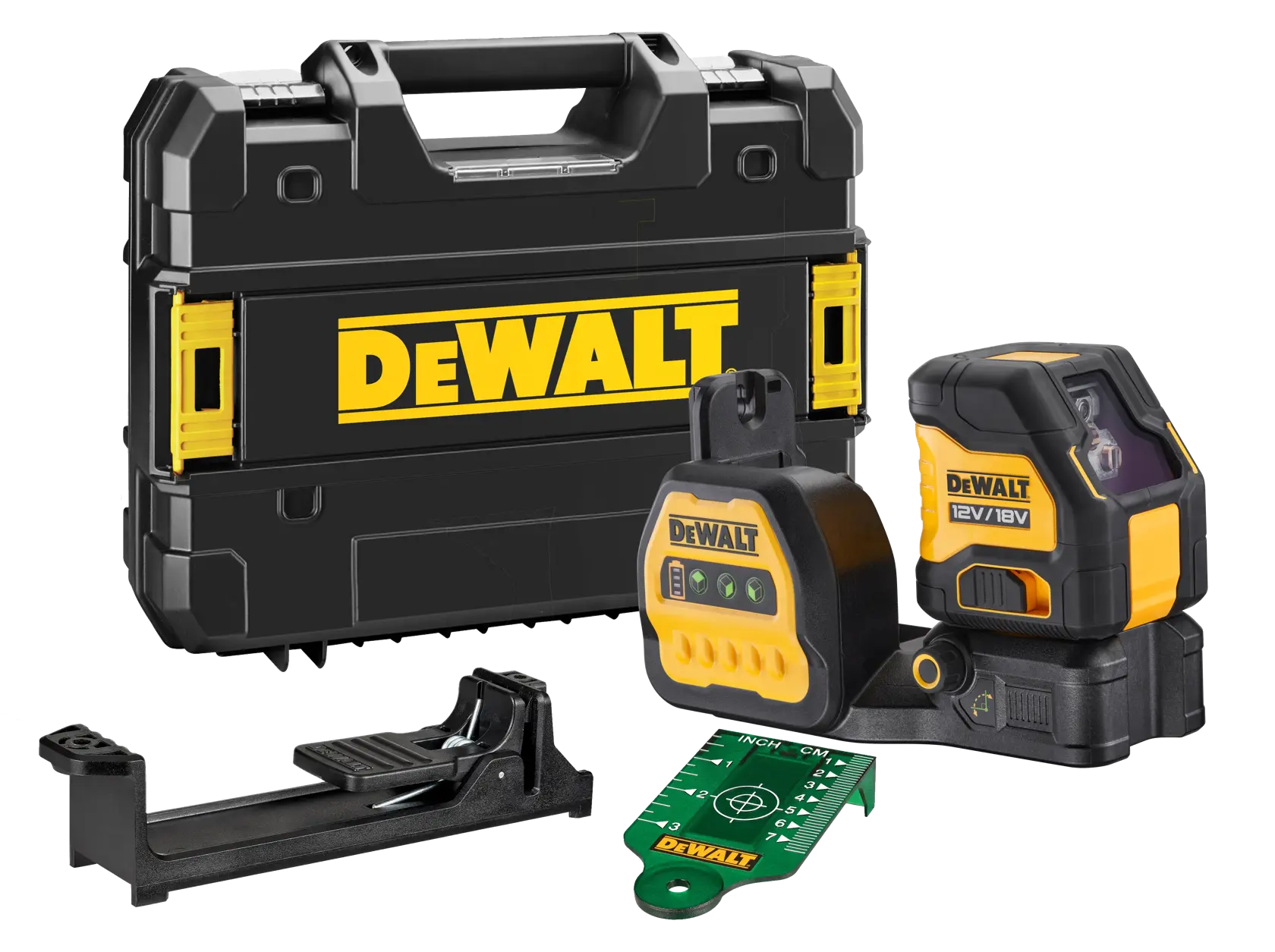 Kompaktowy laser krzyżowy 3 x 360° o zielonej wiązce DEWALT® 12 V / 18 V XR® (samo narzędzie)