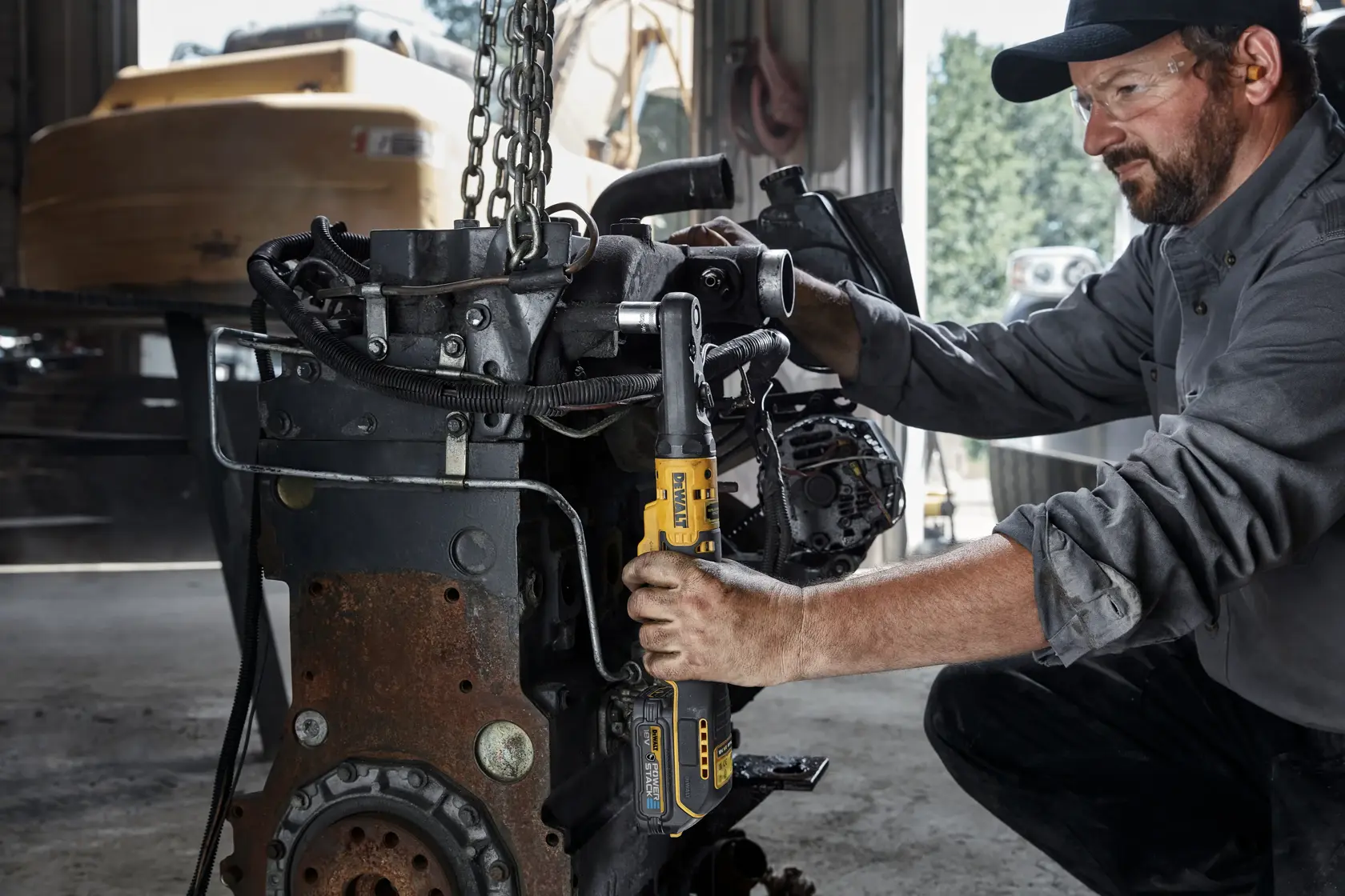 Bezszczotkowa grzechotka z uszczelnioną głowicą 18V XR 3/8" i 1/2" - samo urządzenie