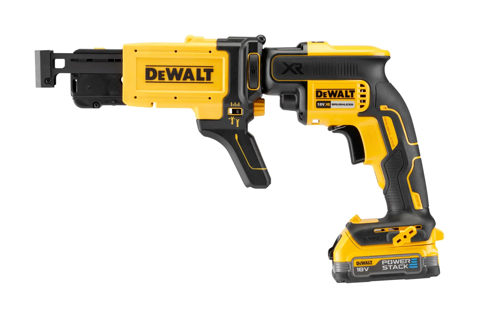 Bezszczotkowa wkrętarka do płyt gipsowo-kartonowych z magazynkiem - z 1 akumulatorem POWERSTACK™ 1,7 Ah DEWALT® 18V XR®