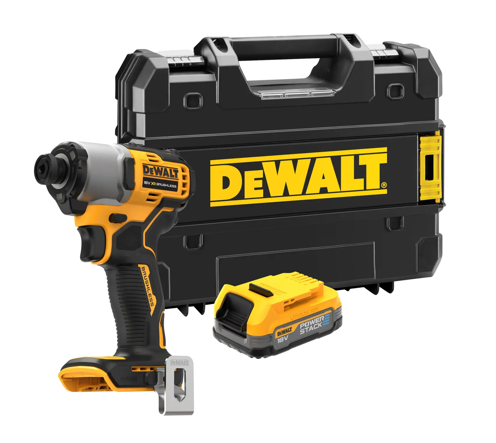 Bezszczotkowa zakrętarka udarowa - z 1 akumulatorem POWERSTACK™ 1,7 Ah DEWALT® 18V XR®