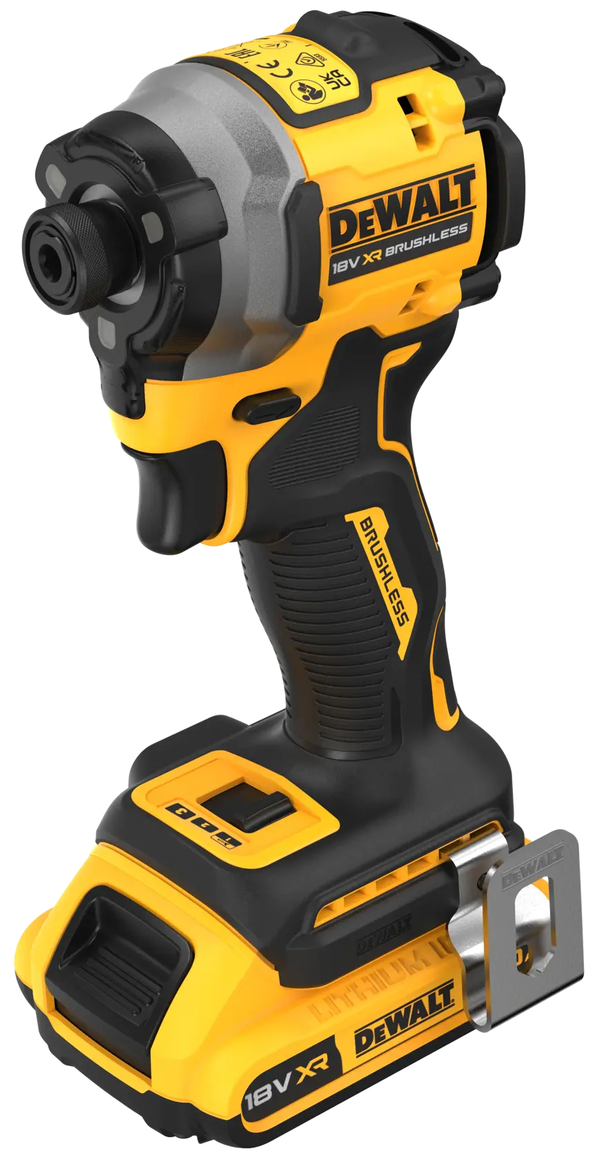 Kompaktowy bezszczotkowy wkręt udarowy DEWALT® 18V XR® - 2 x 2Ah