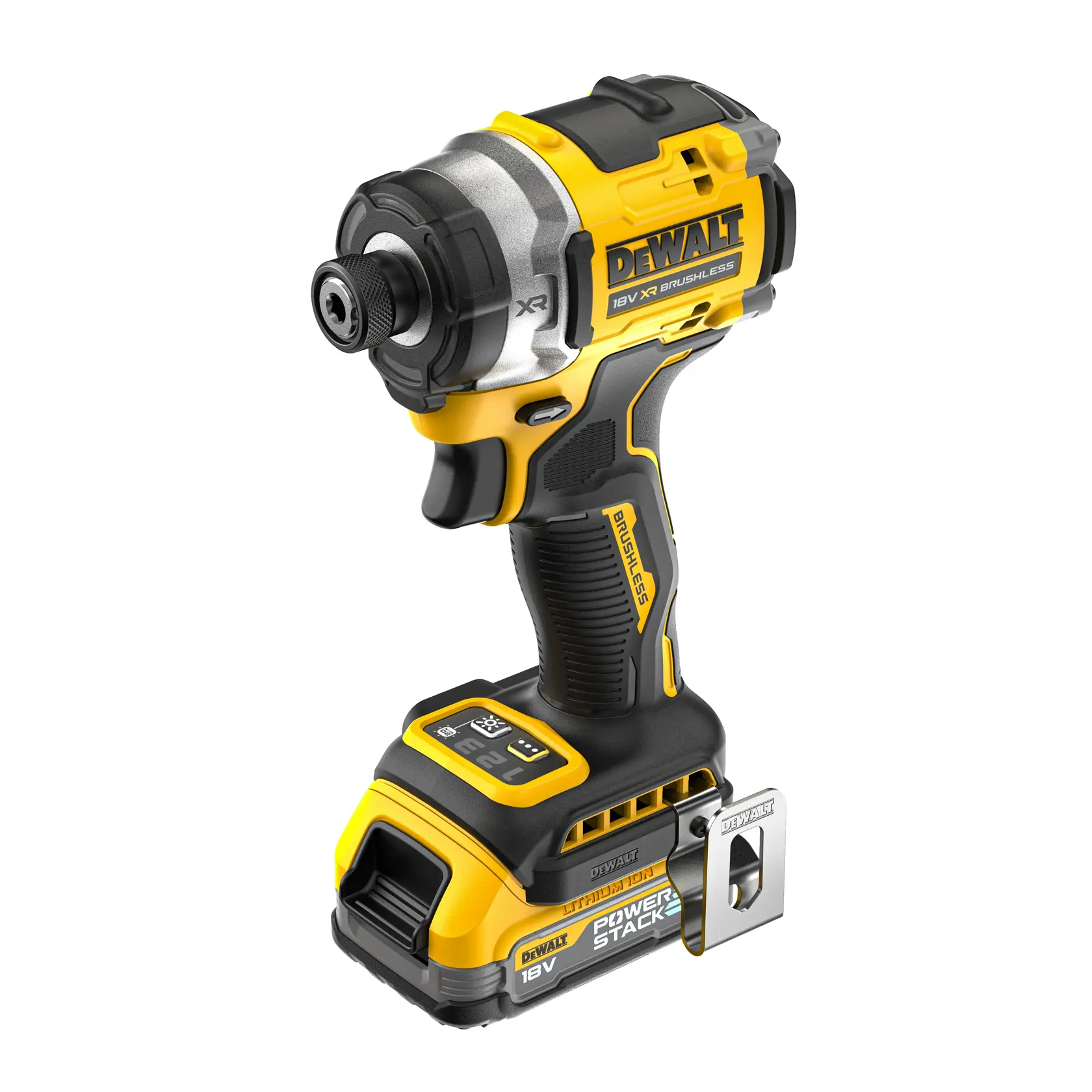 Zakrętarka udarowa 18V XR Premium z silnikiem bezszczotkowym - 2 x akumulator 1.7Ah POWERSTACK™