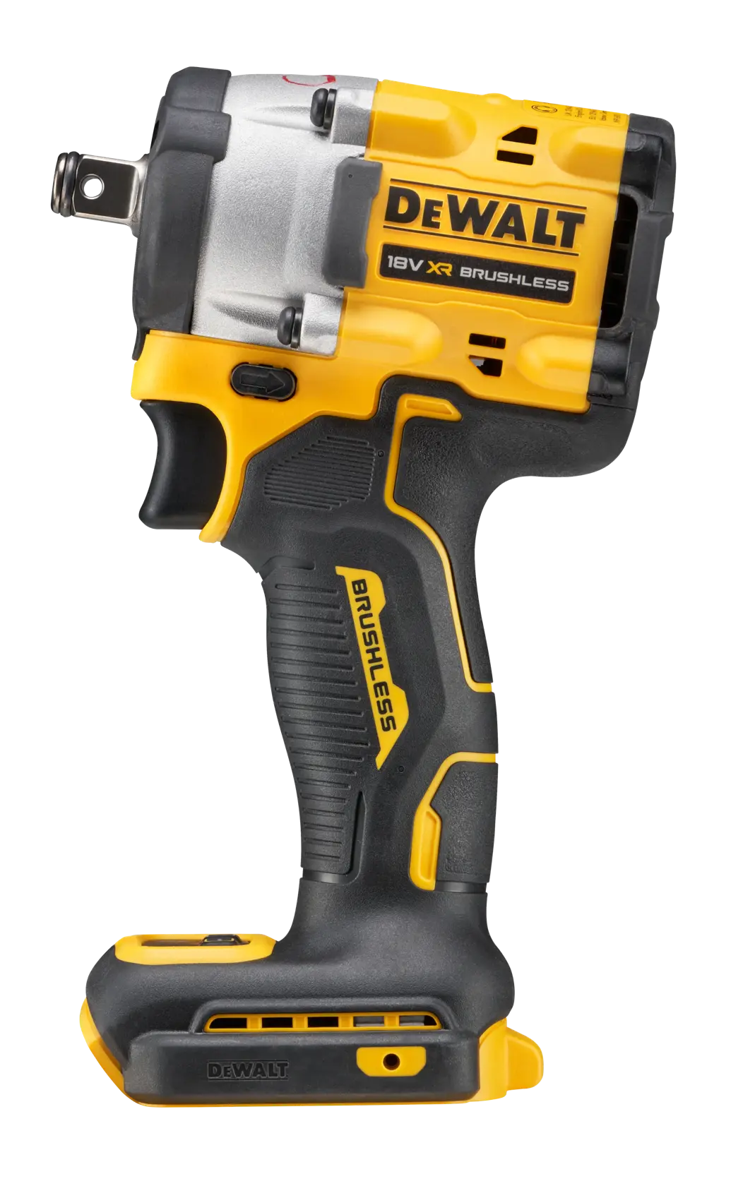 Bezszczotkowy kompaktowy klucz udarowy 1/2 cala z pierścieniem zabezpieczającym DEWALT® 18V XR® (samo narzędzie)