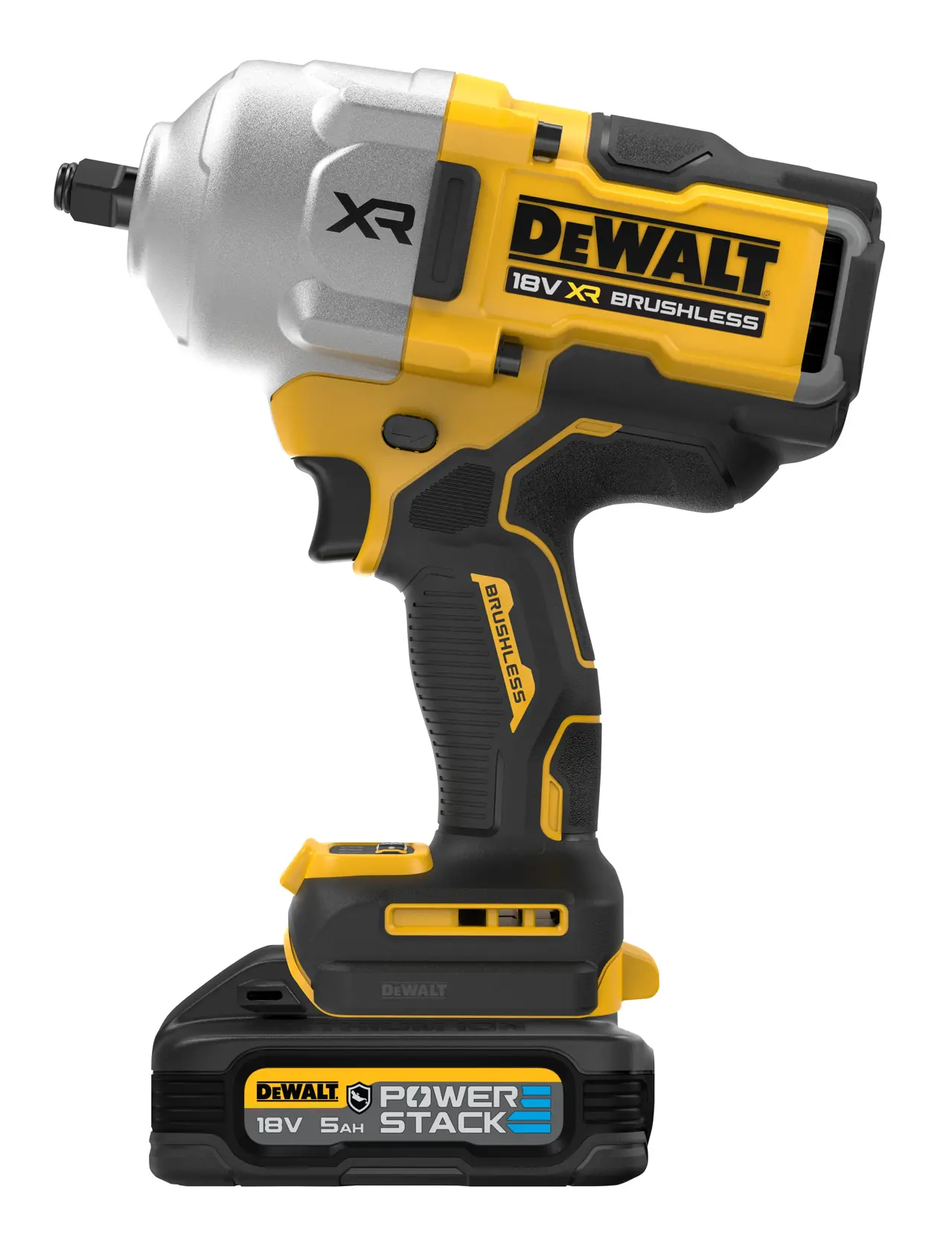 Bezszczotkowy klucz udarowy 18V XR 1/2" z wysokim momentem obrotowym - 2 x akumulator POWERSTACK™ 5AH „G-Class"