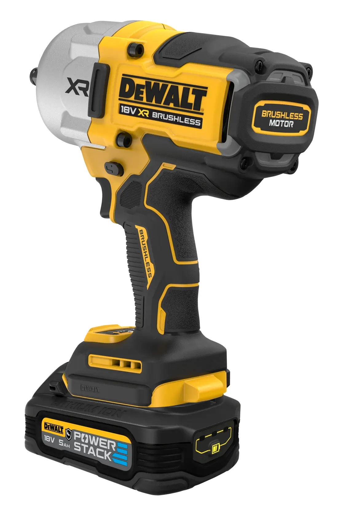 Bezszczotkowy klucz udarowy 18V XR 1/2" z wysokim momentem obrotowym - 2 x akumulator POWERSTACK™ 5AH „G-Class"