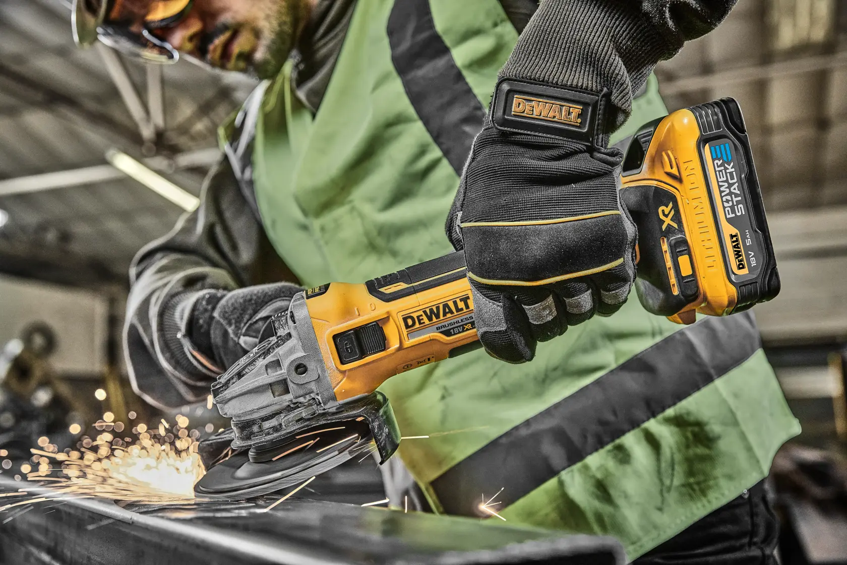 18V XR Bezszczotkowa szlifierka 125mm - 2 X POWERSTACK™ 5AH