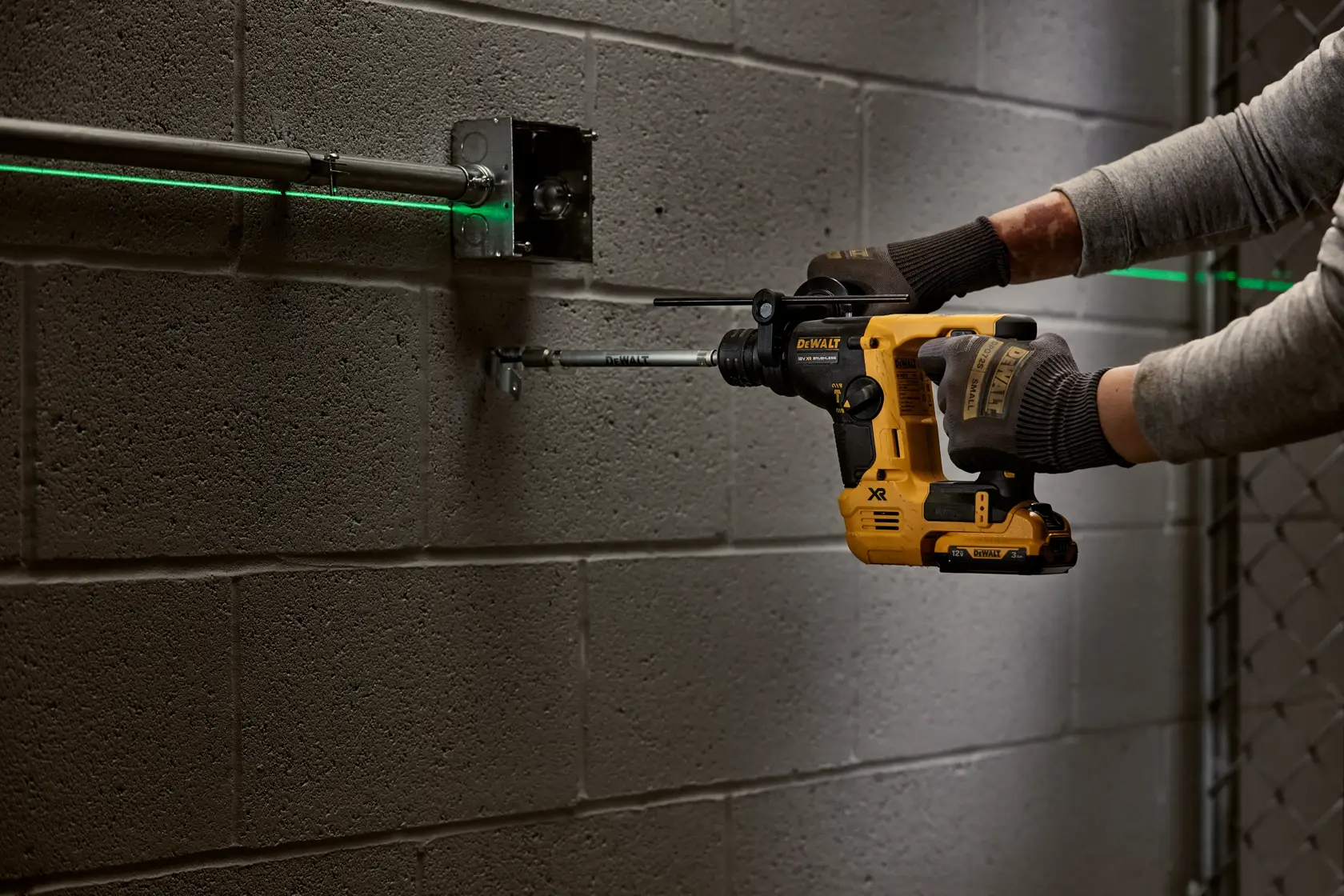 Bezszczotkowa wiertarka 14mm SDS Plus DEWALT® 12V XR® (tylko narzędzia)