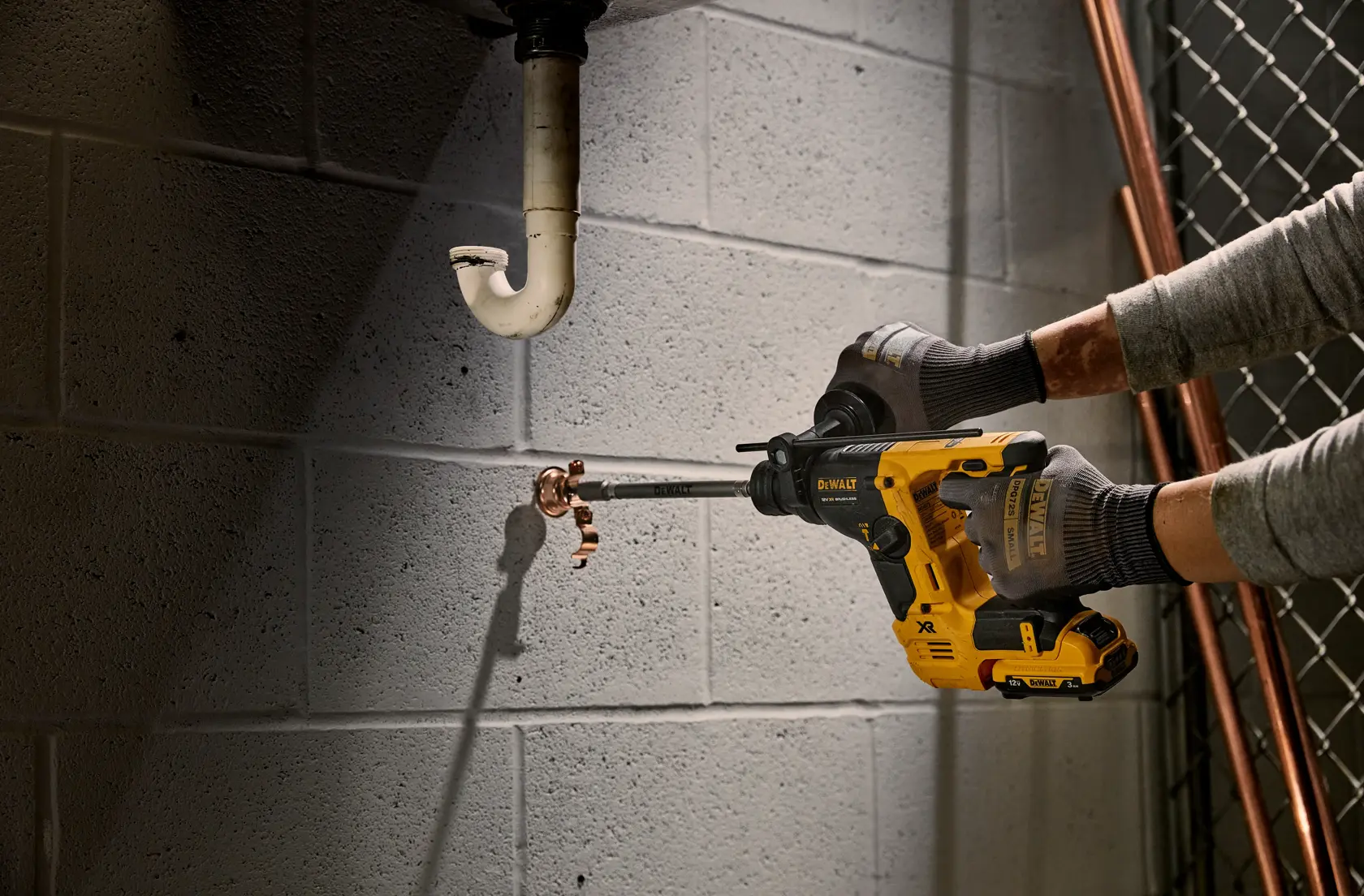 Bezszczotkowa wiertarka 14mm SDS Plus DEWALT® 12V XR® (tylko narzędzia)