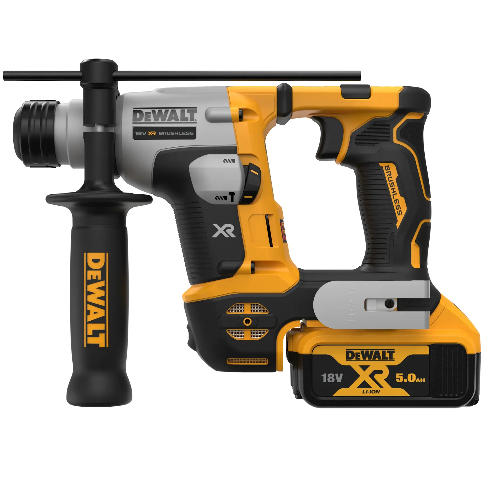 Wiertarka młotowa DEWALT® 18V XR® bezszczotkowa 16mm SDS Plus - 2 x 5Ah