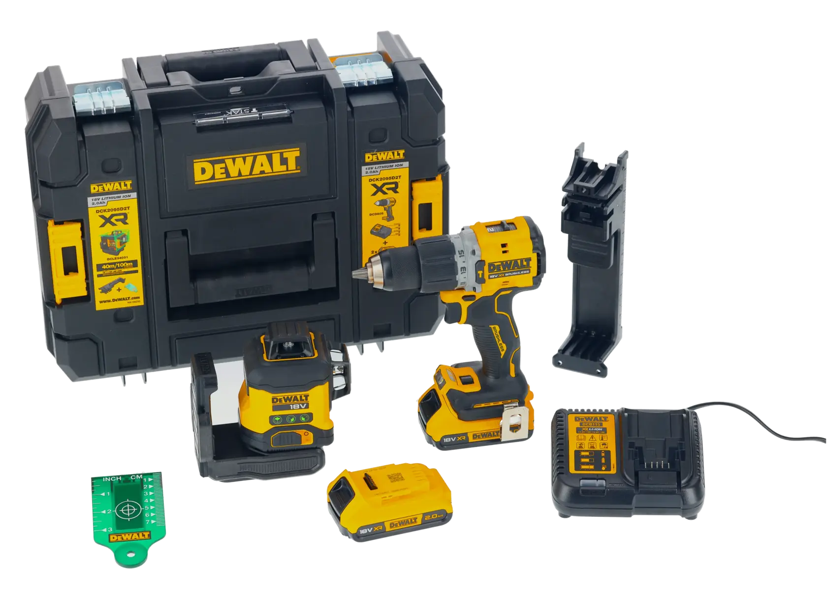 Zestaw podwójny DEWALT® 18V XR®- 2 akumulatory 2 Ah