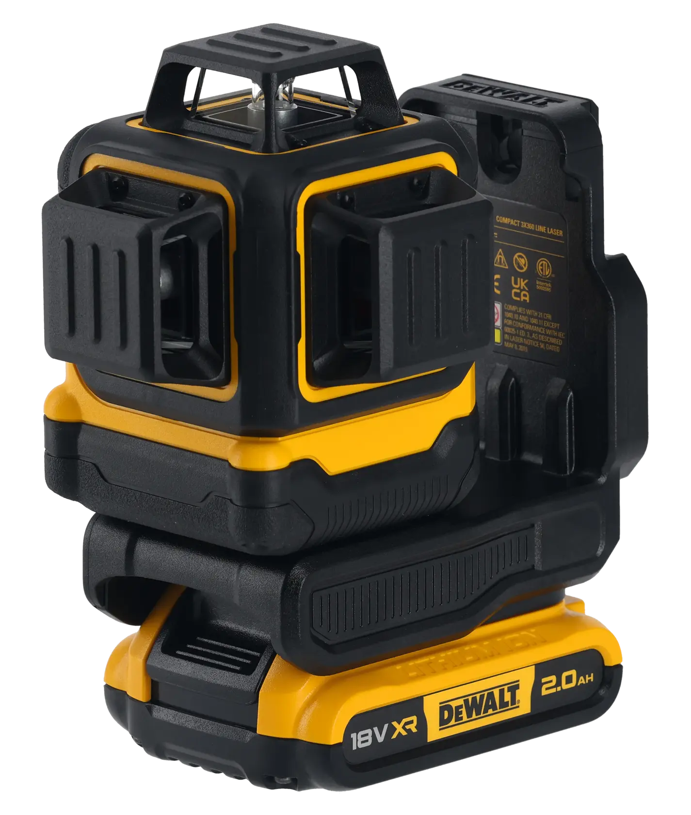 Kompaktowy laser 3-wiązkowy 360° 18V XR - zestaw