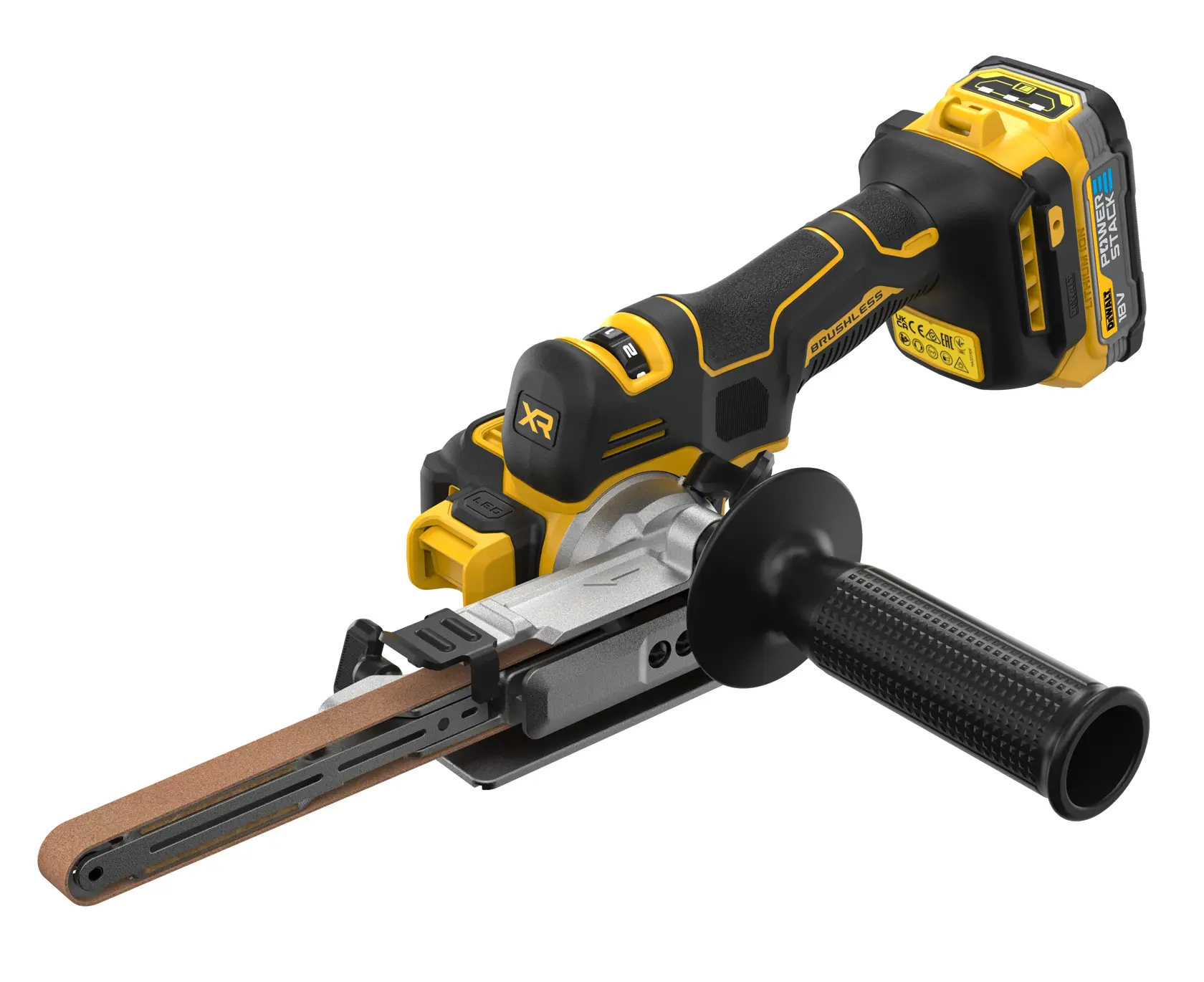 Pilnik taśmowy z silnikiem bezszczotkowym 18V XR - 2 x akumulator POWERSTACK™
