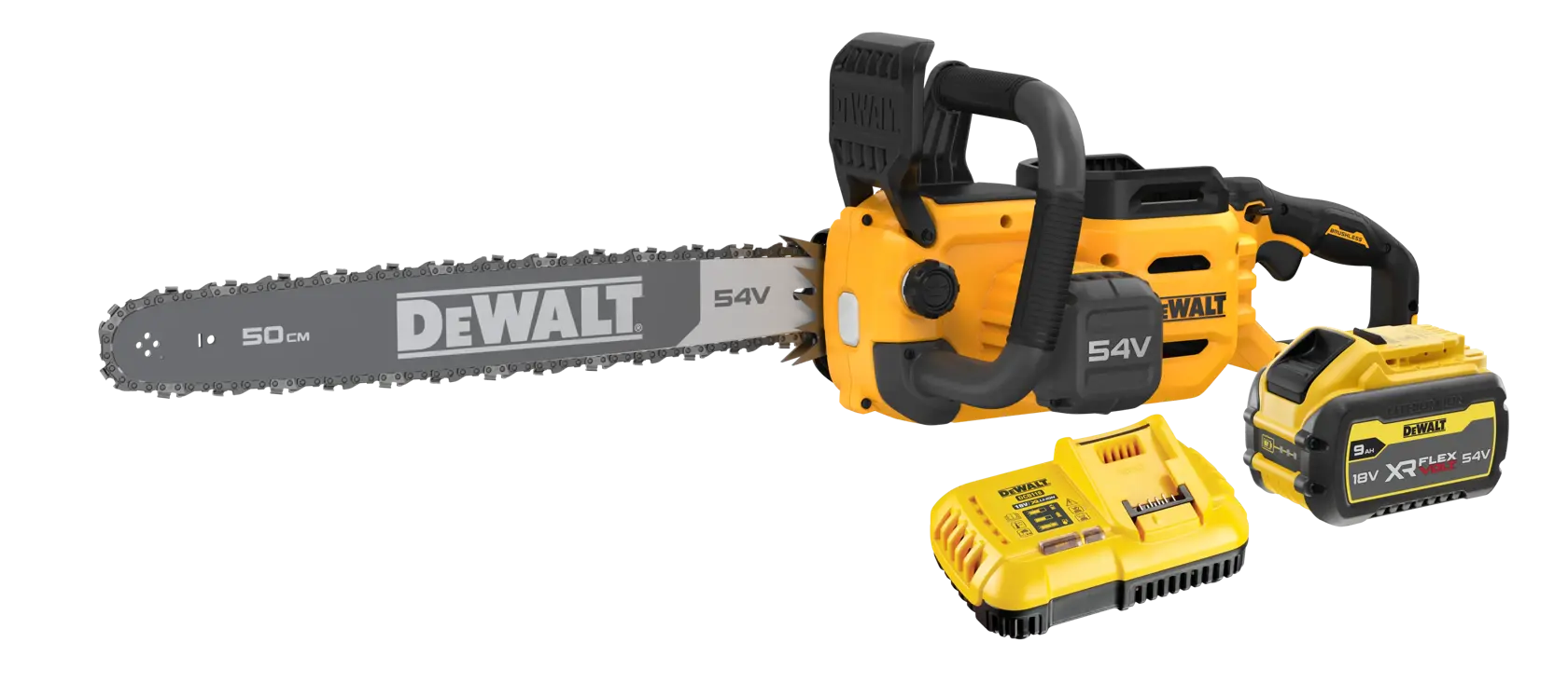 Pilarka łańcuchowa o wysokiej mocy 54V XR Flexvolt 50cm - 1 x 9Ah