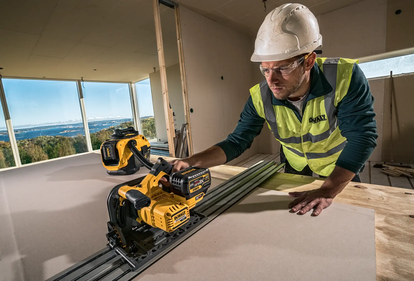 54V XR Flexvolt® 165 mm Zagłębiarka kompatybilna z szyną prowadzącą - narzędzie bez akumulatora i ładowarki