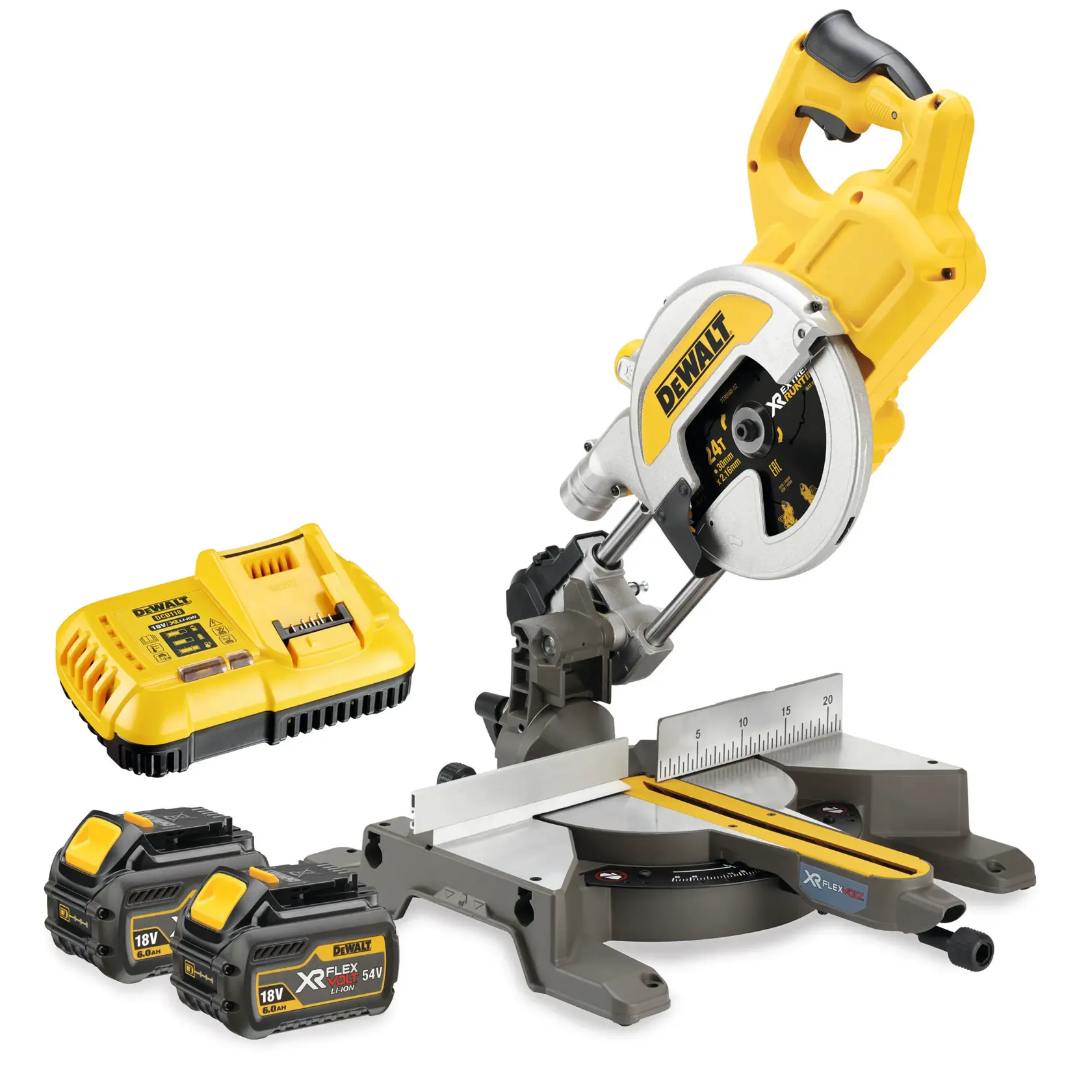 54V XR Flexvolt Pilarka ukosowa 216mm 2 X 6Ah