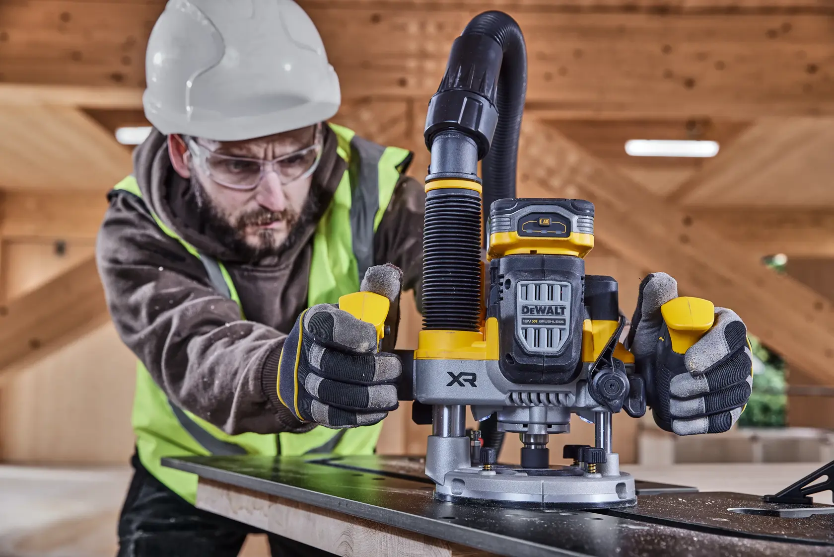 18V XR® Bezszczotkowa 70 mm frezarka górnowrzecionowa 1/2" - narzędzie bez akumulatora i ładowarki