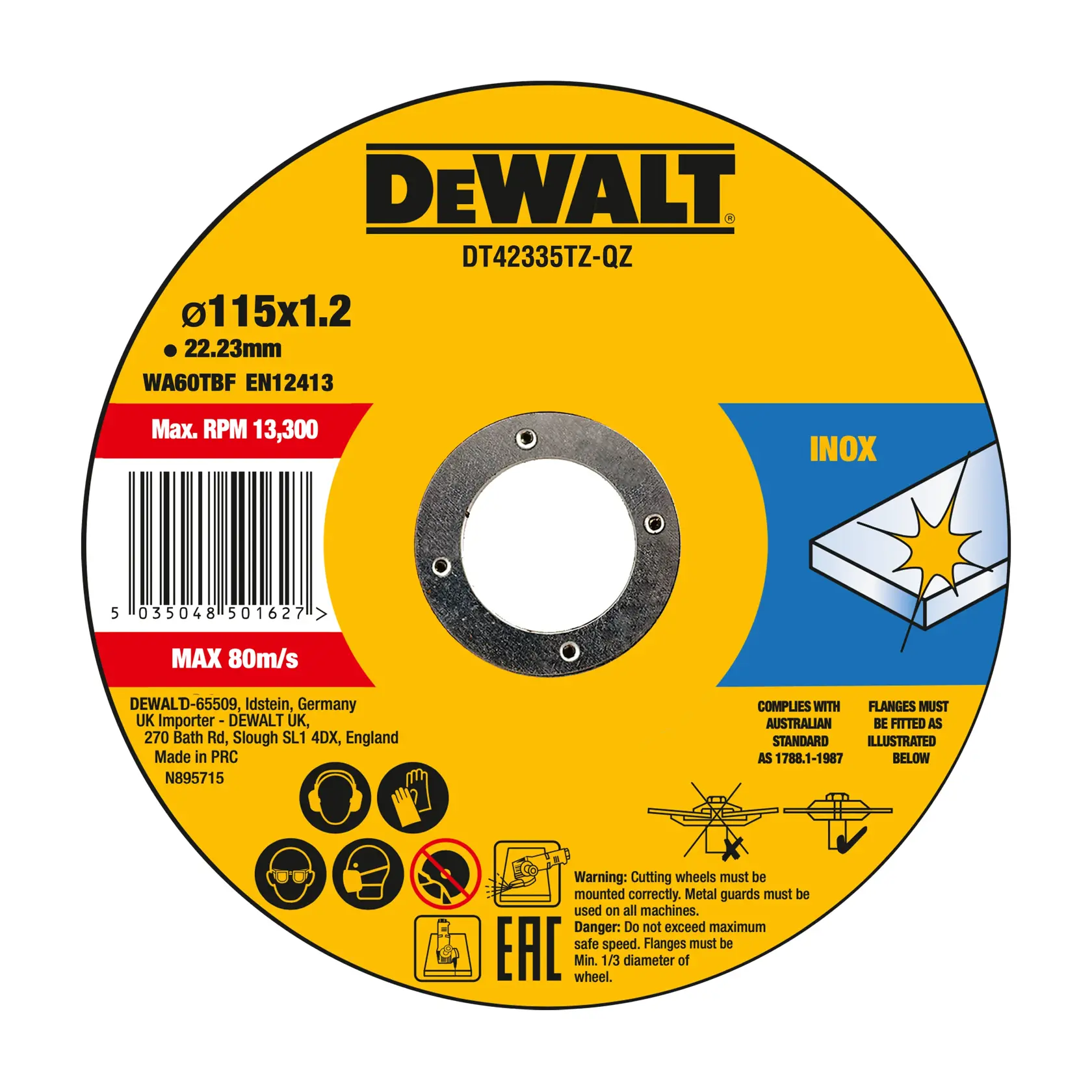 Standardowa tarcza szlifierska DEWALT® (10 szt.)