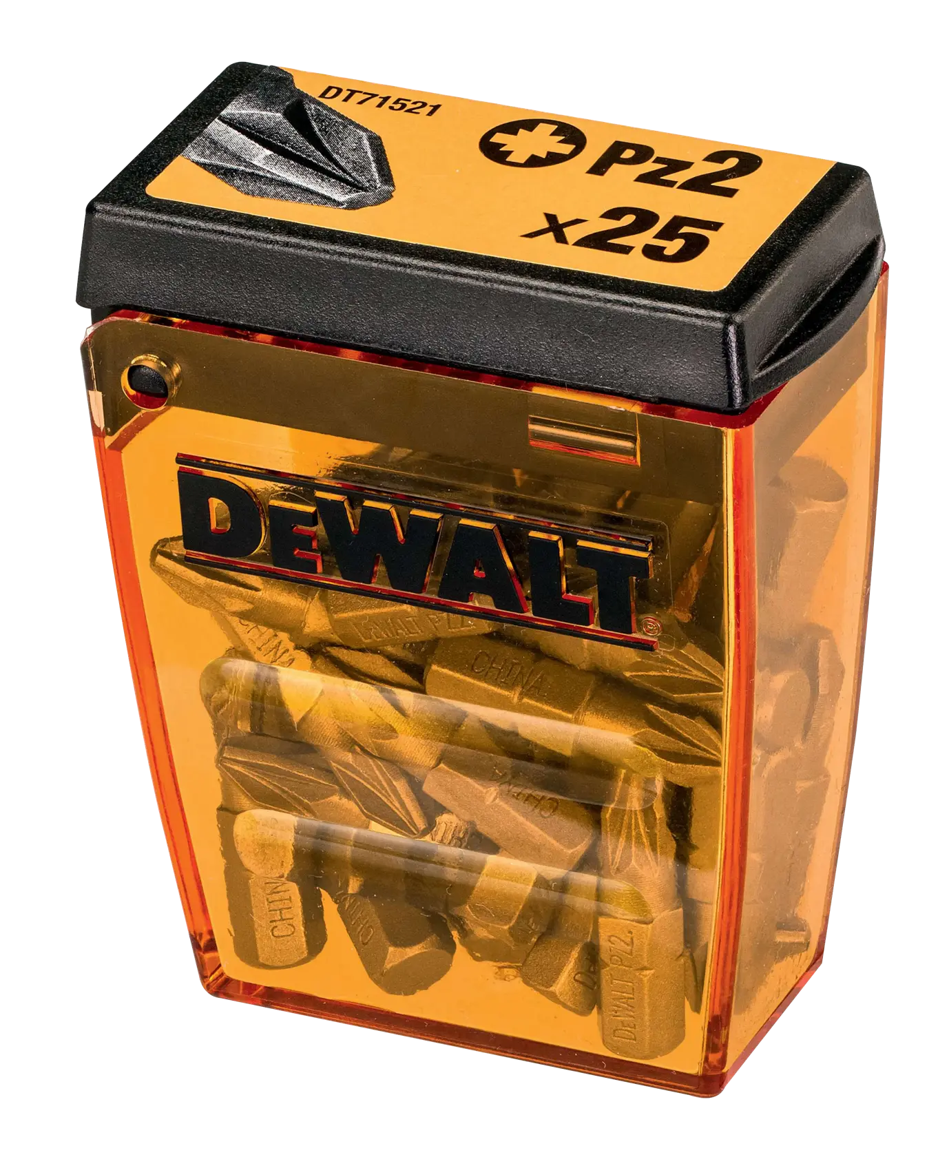 Zestaw bitów 25 mm o wysokiej wydajności DEWALT® w małej skrzynce do przechowywania luzem TOUGHCASE®+ (25 szt.)