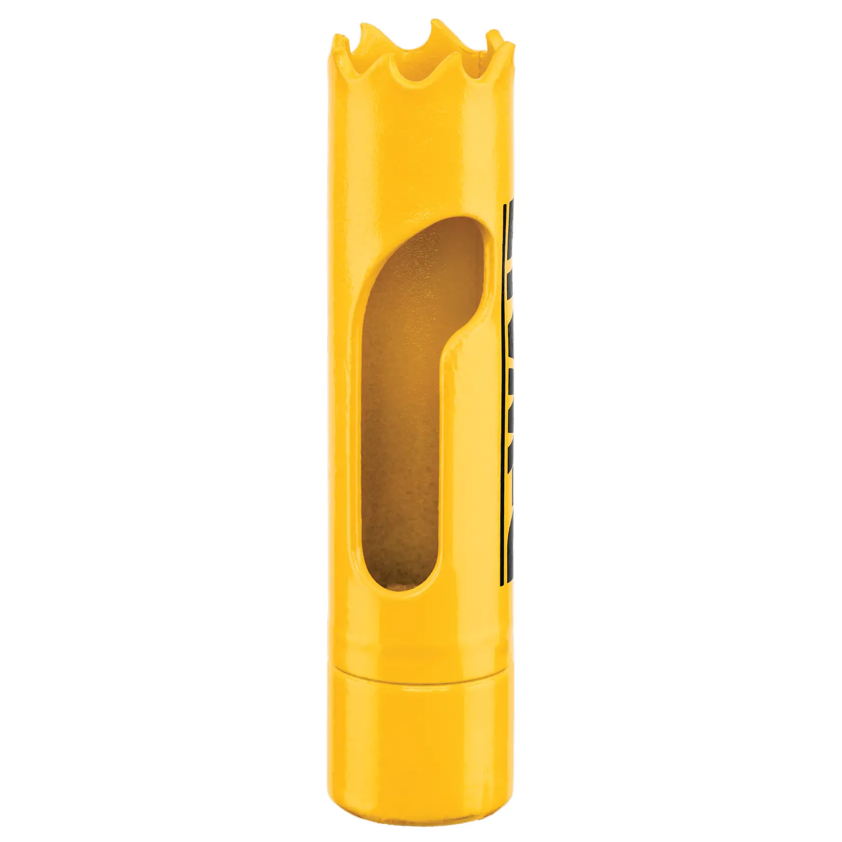 Graphique montrant la marque DEWALT XTREME Sub-Compact Series avec le slogan 'Compact et performance garantie' sur un fond jaune.