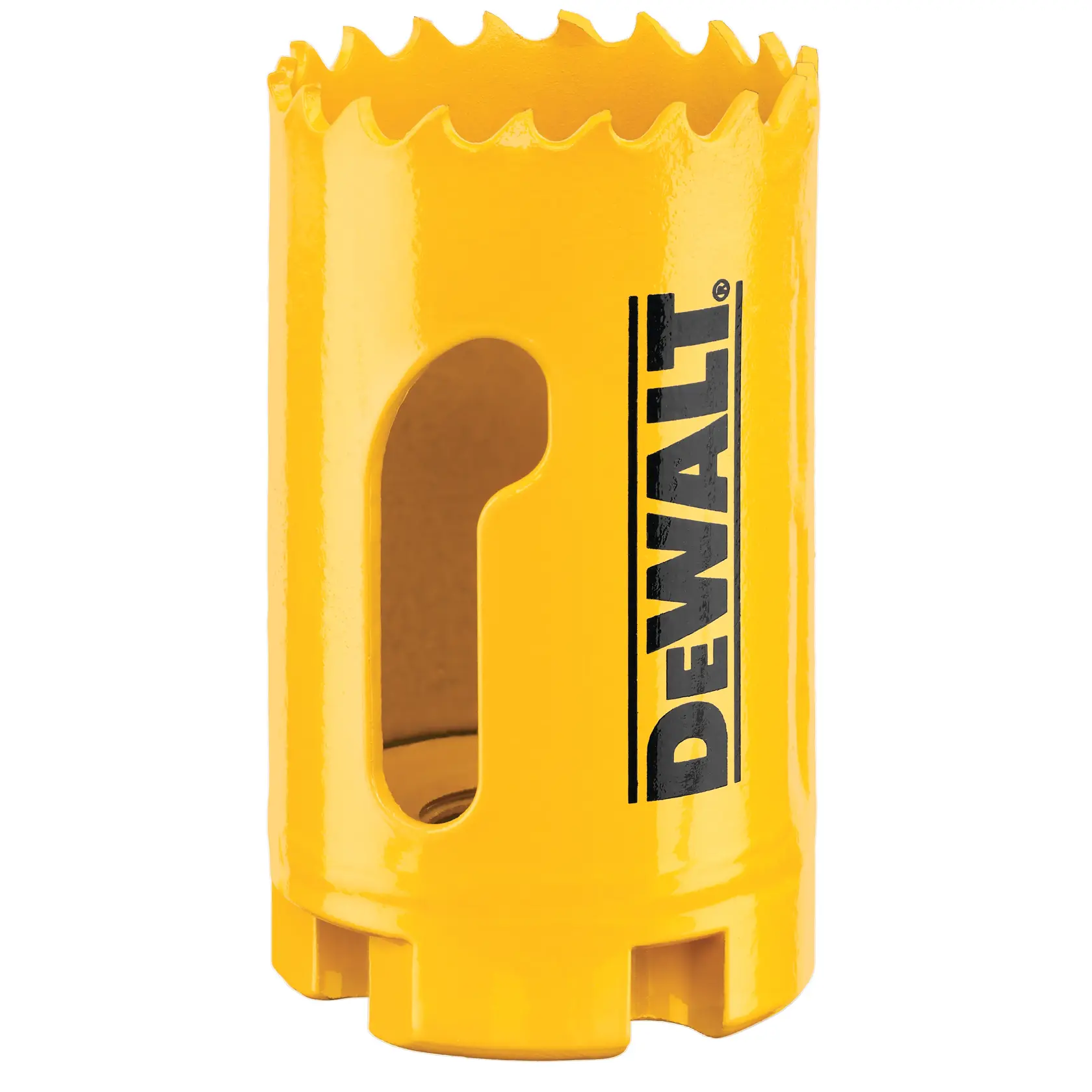Graphique montrant la marque DEWALT XTREME Sub-Compact Series avec le slogan 'Compact et performance garantie' sur un fond jaune.