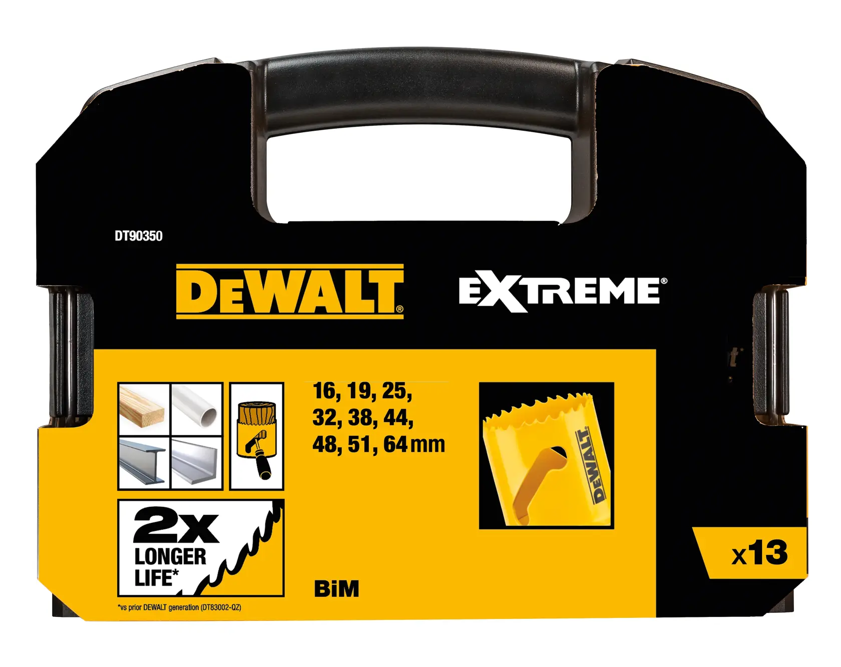 Zestaw otwornic bimetalowych DEWALT® EXTREME® (13 szt.)