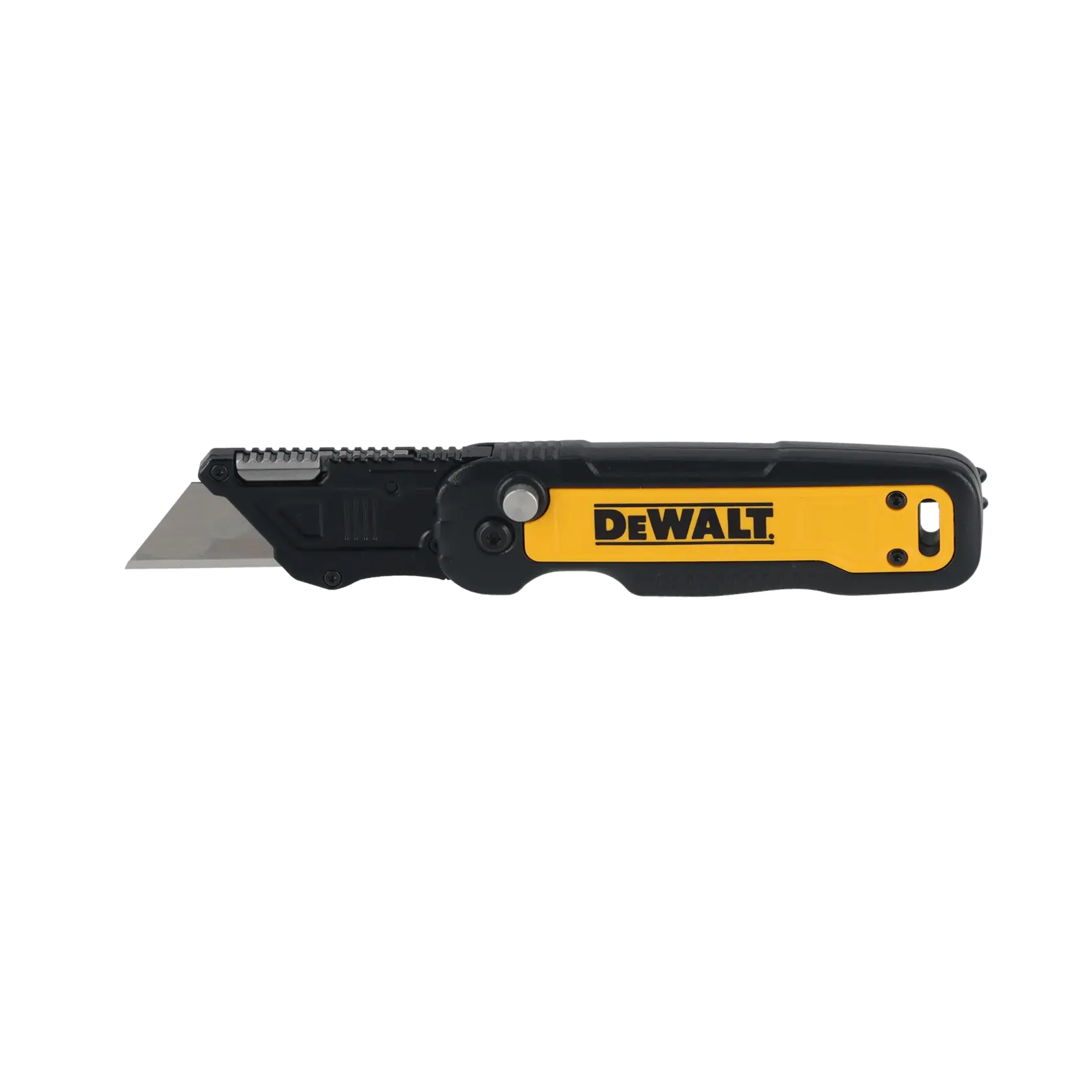 Składany nóż uniwersalny DEWALT® z ostrzem stałym i mechanizmem otwierania Push and Flip